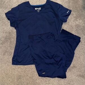 Grey's Anatomy Navy Blue Scrub Set
